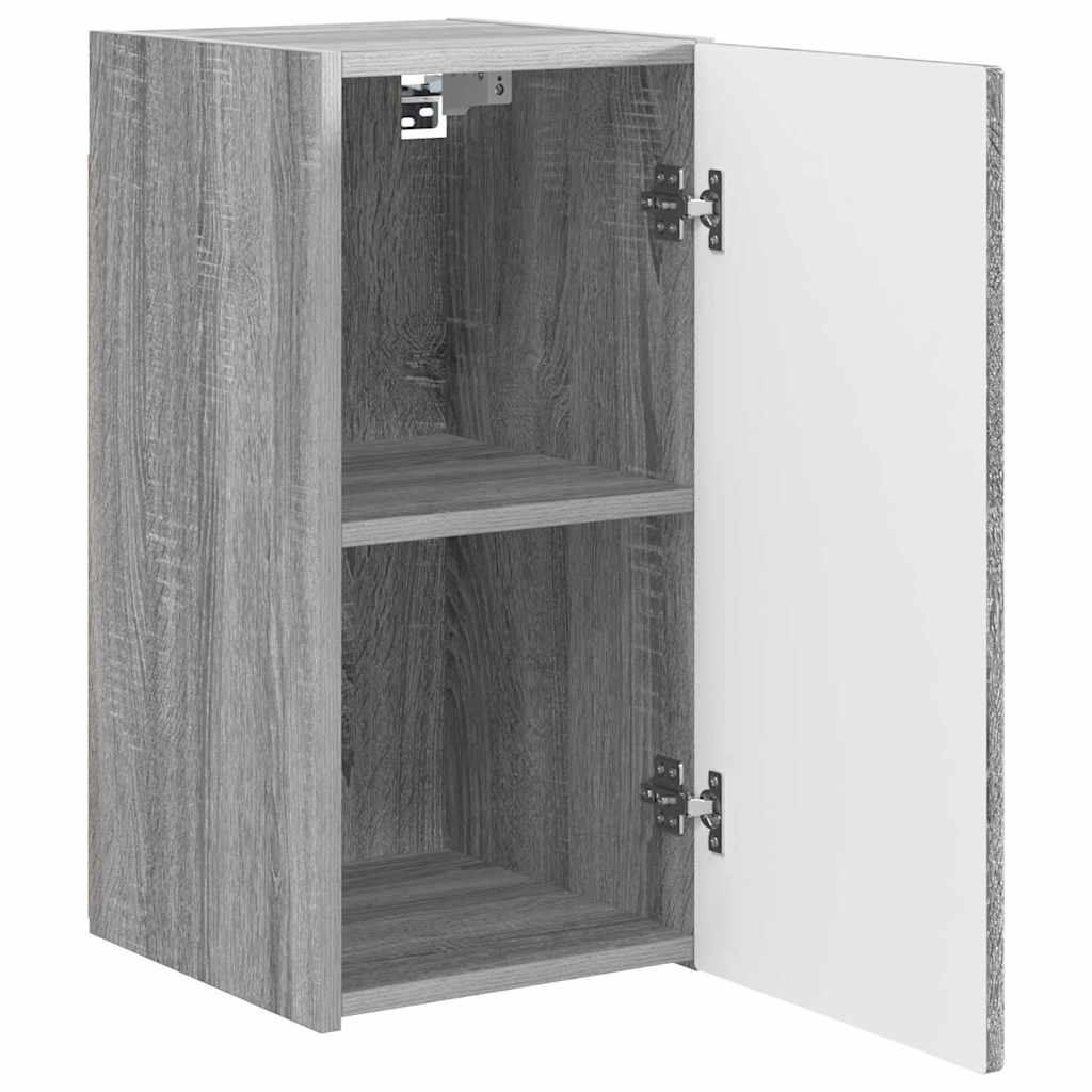 TV vægskab 2 pcs Grå Sonoma 30 x 31 x 60 cm Konstrueret træ