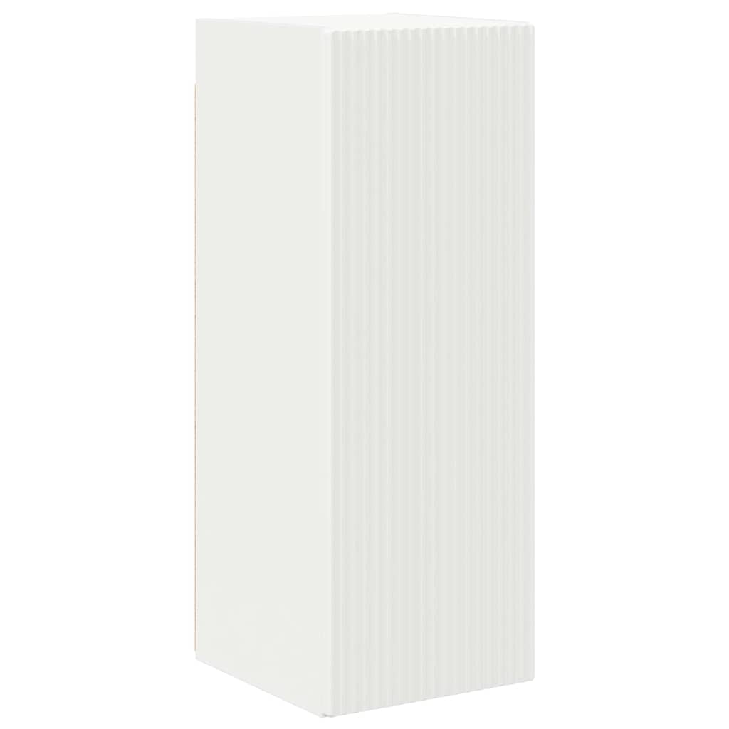 TV vægskab 2 pcs Hvid 30 x 31 x 80 cm Konstrueret træ