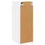 TV vægskab 2 pcs Hvid 30 x 31 x 80 cm Konstrueret træ