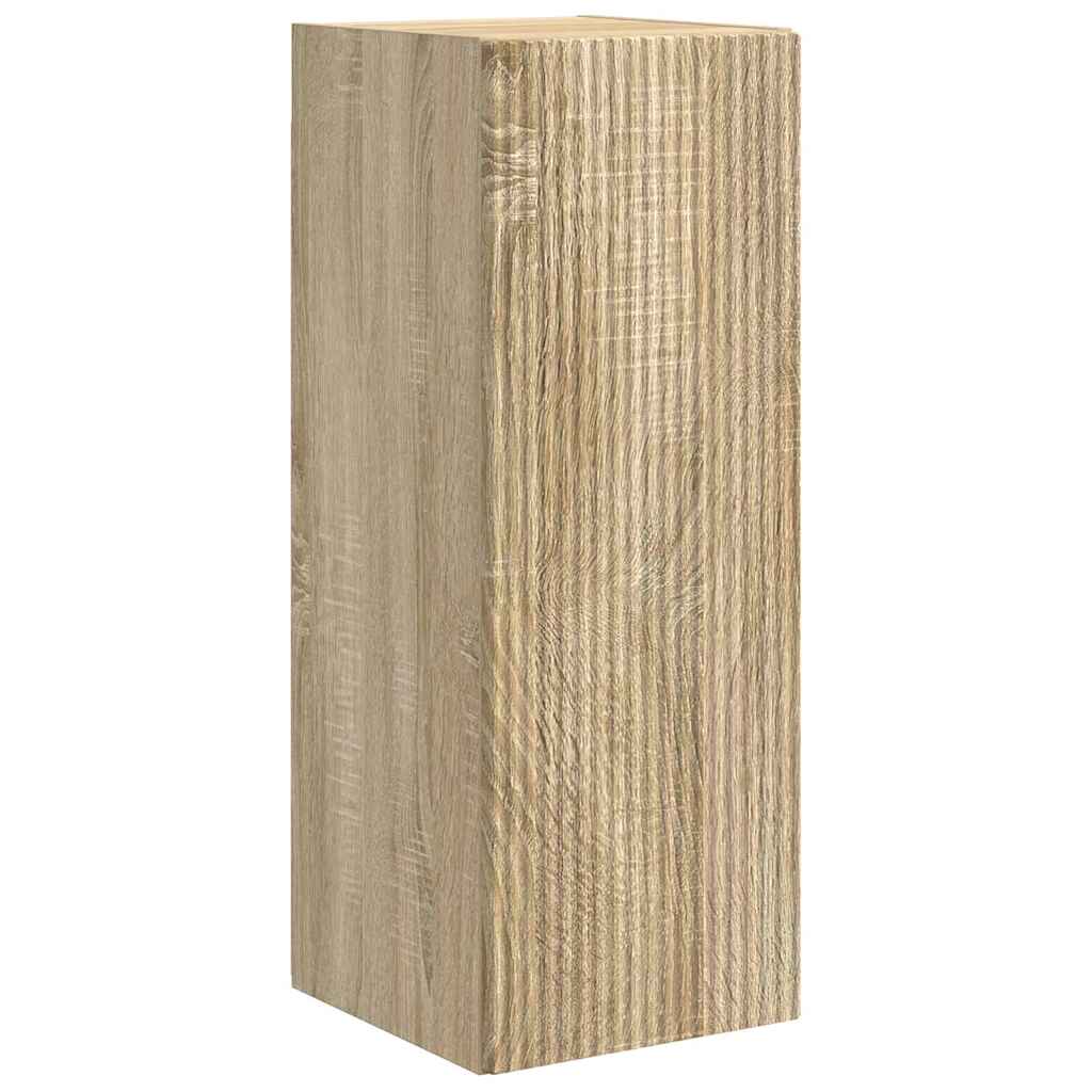 TV vægskab 2 pcs Sonoma 30 x 31 x 80 cm Konstrueret træ