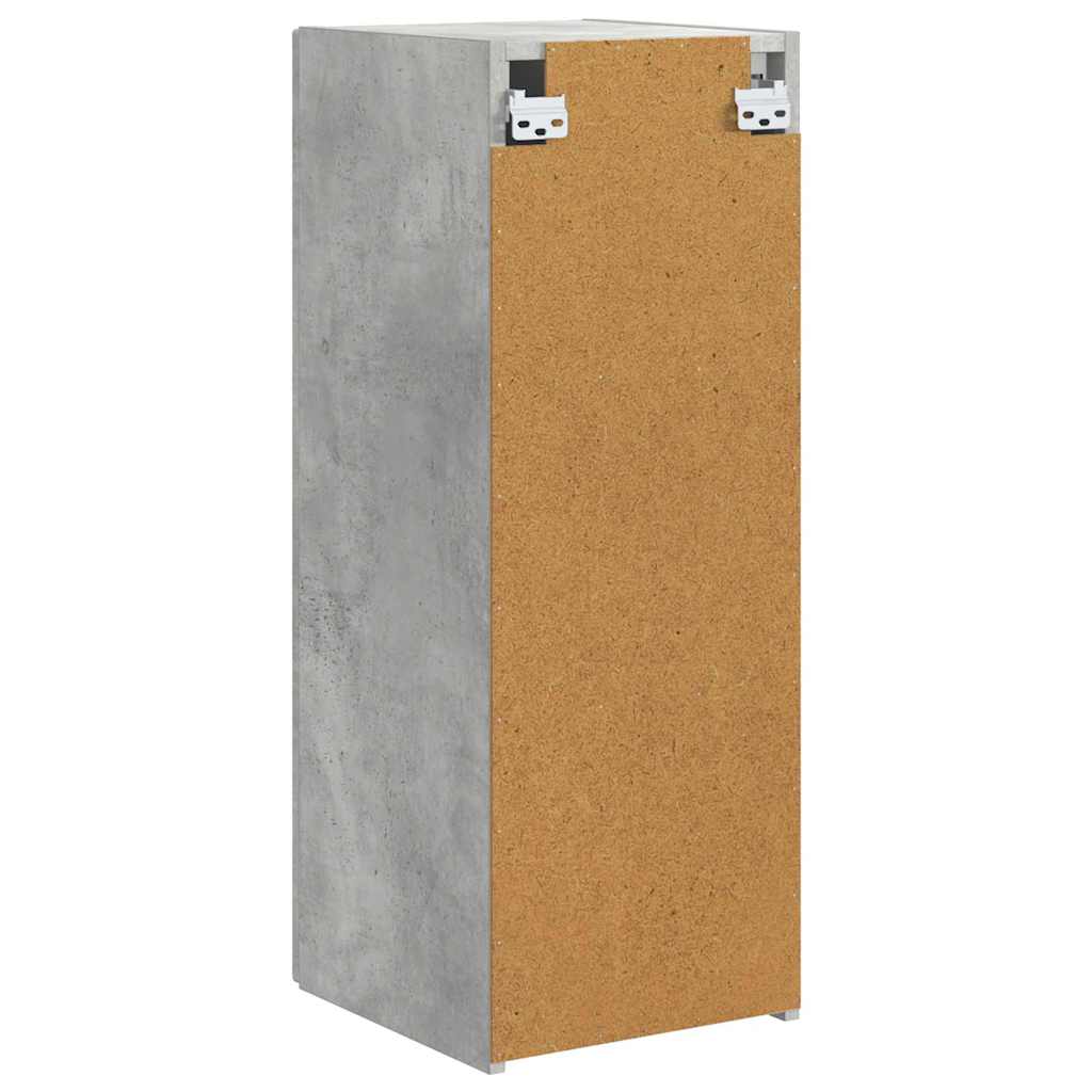 TV vægskab 2 pcs Beton 30 x 31 x 80 cm Konstrueret træ