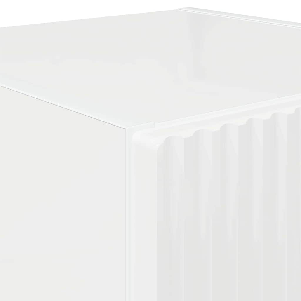 TV vægskab 2 pcs Gloss Hvid 30 x 31 x 80 cm Konstrueret træ