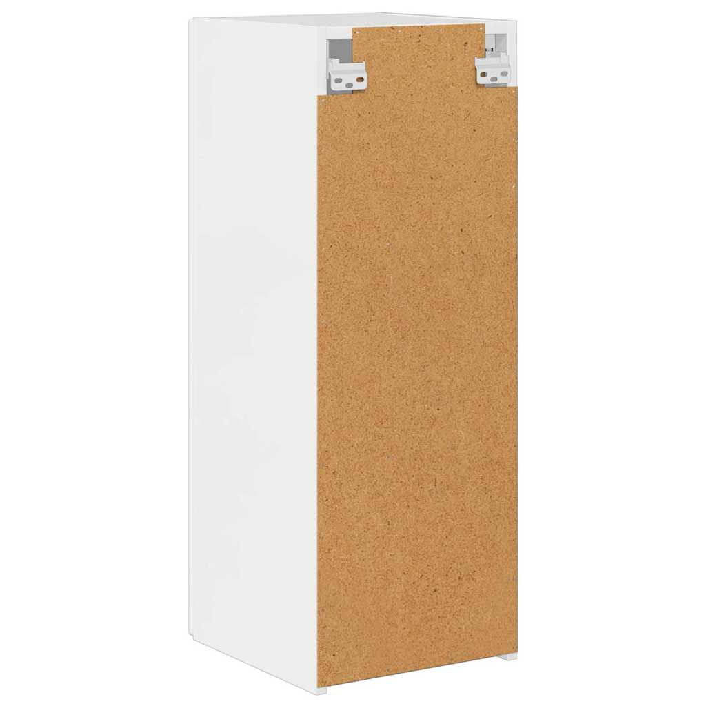 TV vægskab 2 pcs Gloss Hvid 30 x 31 x 80 cm Konstrueret træ