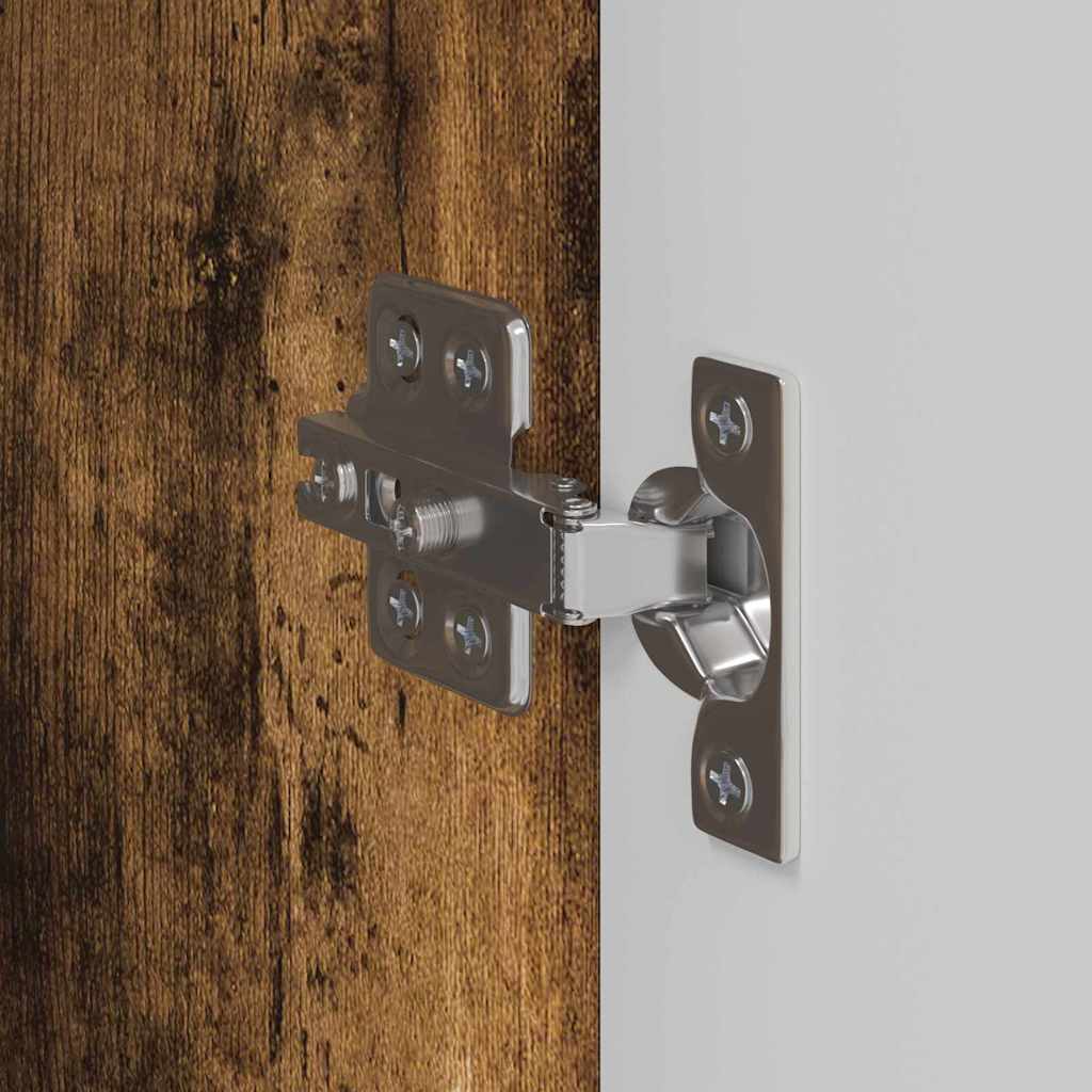 TV vægskab 2 pcs Røget eg 30 x 31 x 80 cm Konstrueret træ