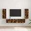 TV vægskab 2 pcs Røget eg 30 x 31 x 80 cm Konstrueret træ