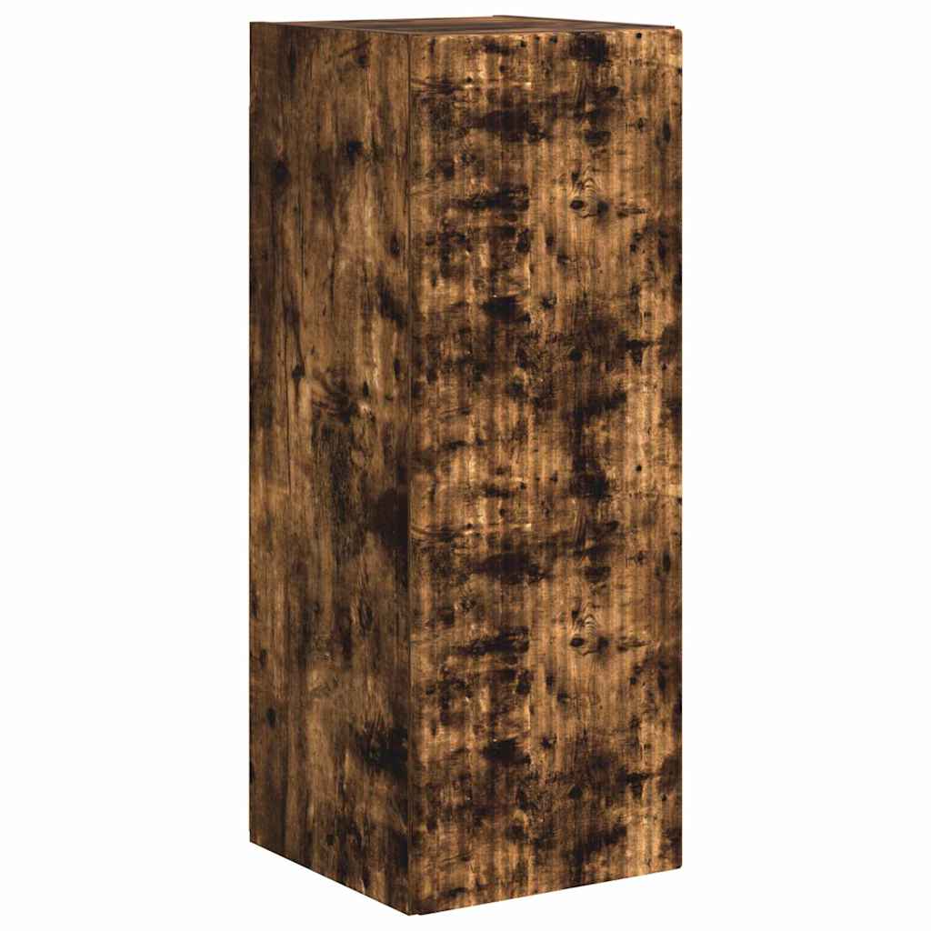 TV vægskab 2 pcs Røget eg 30 x 31 x 80 cm Konstrueret træ