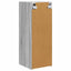 TV vægskab 2 pcs Grå Sonoma 30 x 31 x 80 cm Konstrueret træ