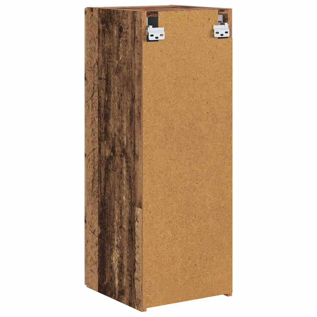 TV vægskab 2 pcs Gammelt træ 30 x 31 x 80 cm Konstrueret træ