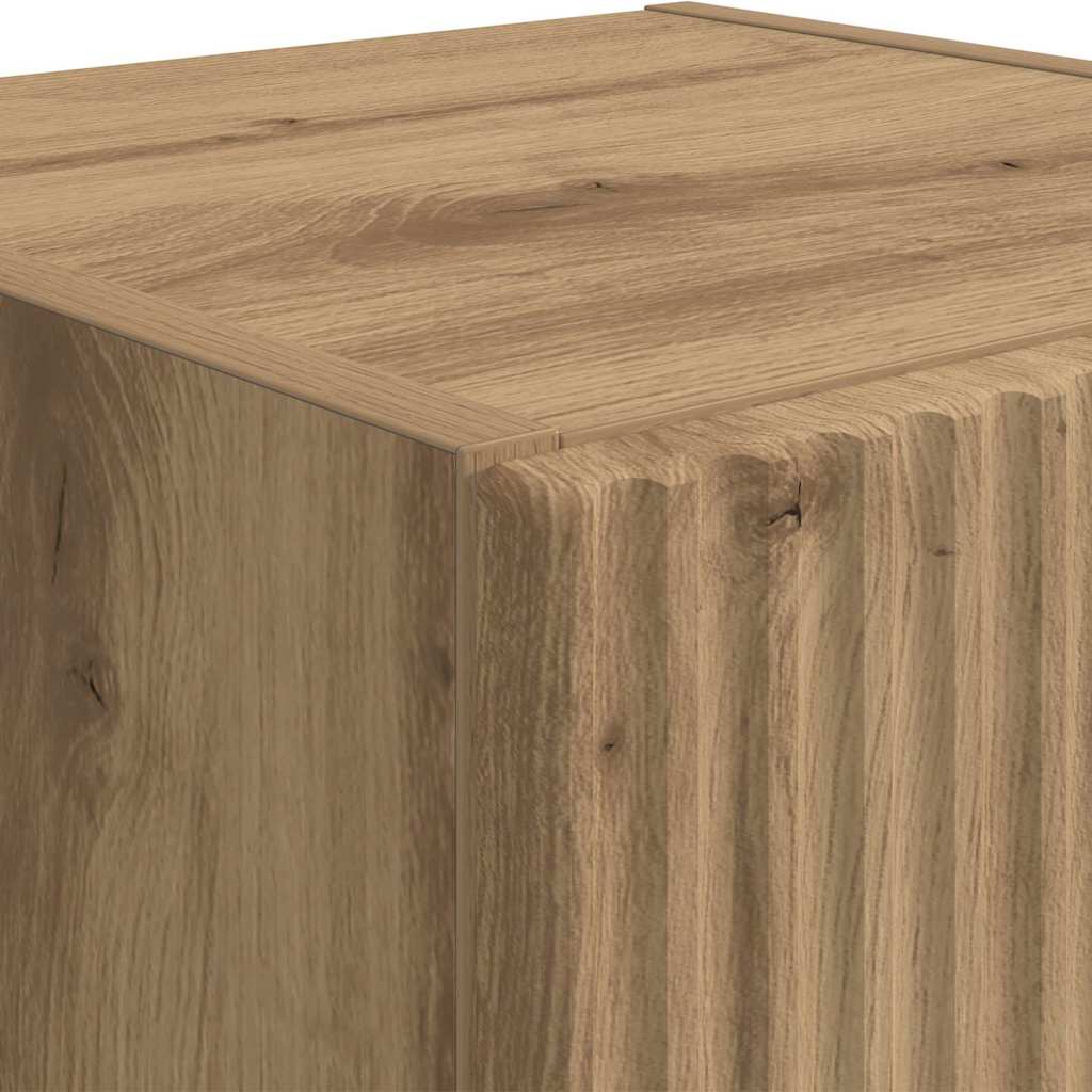 TV vægskab 2 pcs Artisan eg 30 x 31 x 80 cm Konstrueret træ