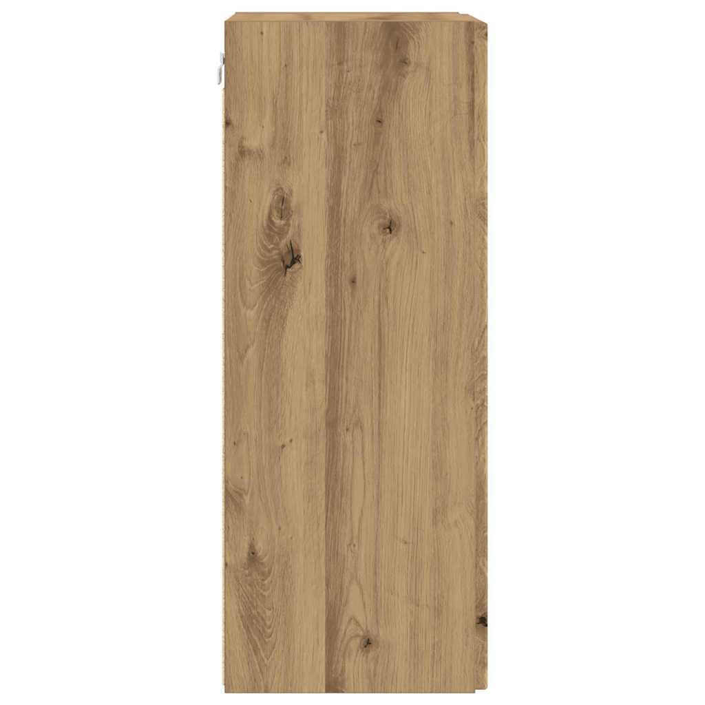 TV vægskab 2 pcs Artisan eg 30 x 31 x 80 cm Konstrueret træ