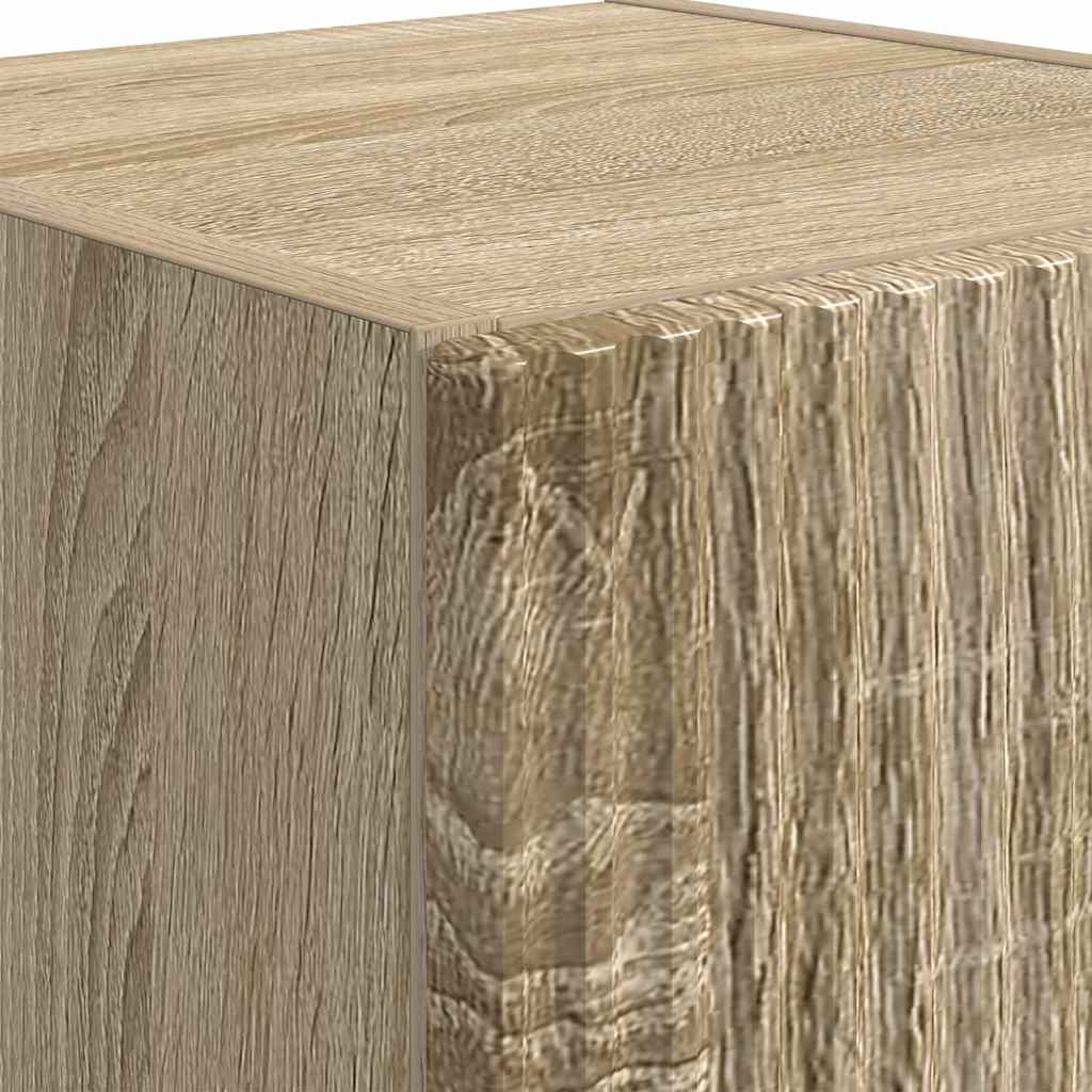 TV vægskab 2 pcs Sonoma 30 x 31 x 100 cm Konstrueret træ