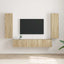 TV vægskab 2 pcs Sonoma 30 x 31 x 100 cm Konstrueret træ