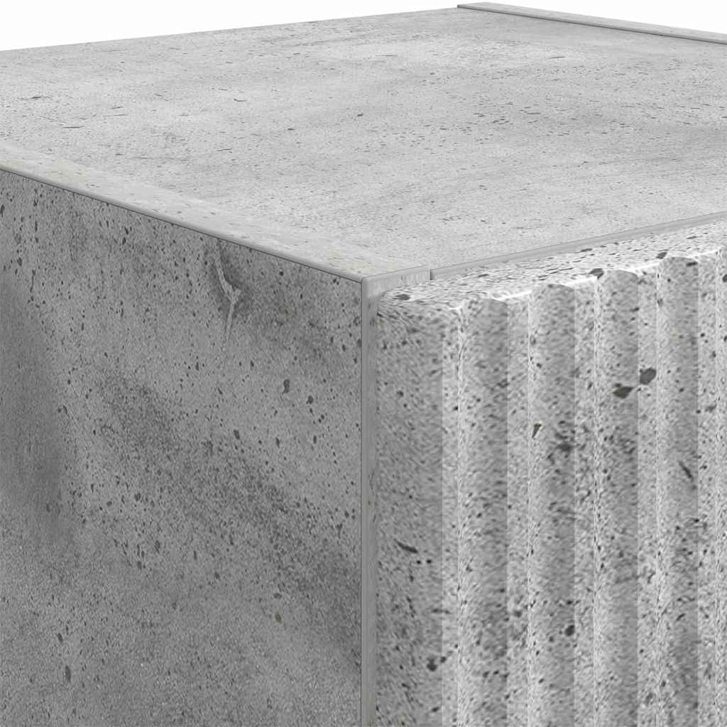 TV vægskab 2 pcs Beton 30 x 31 x 100 cm Konstrueret træ