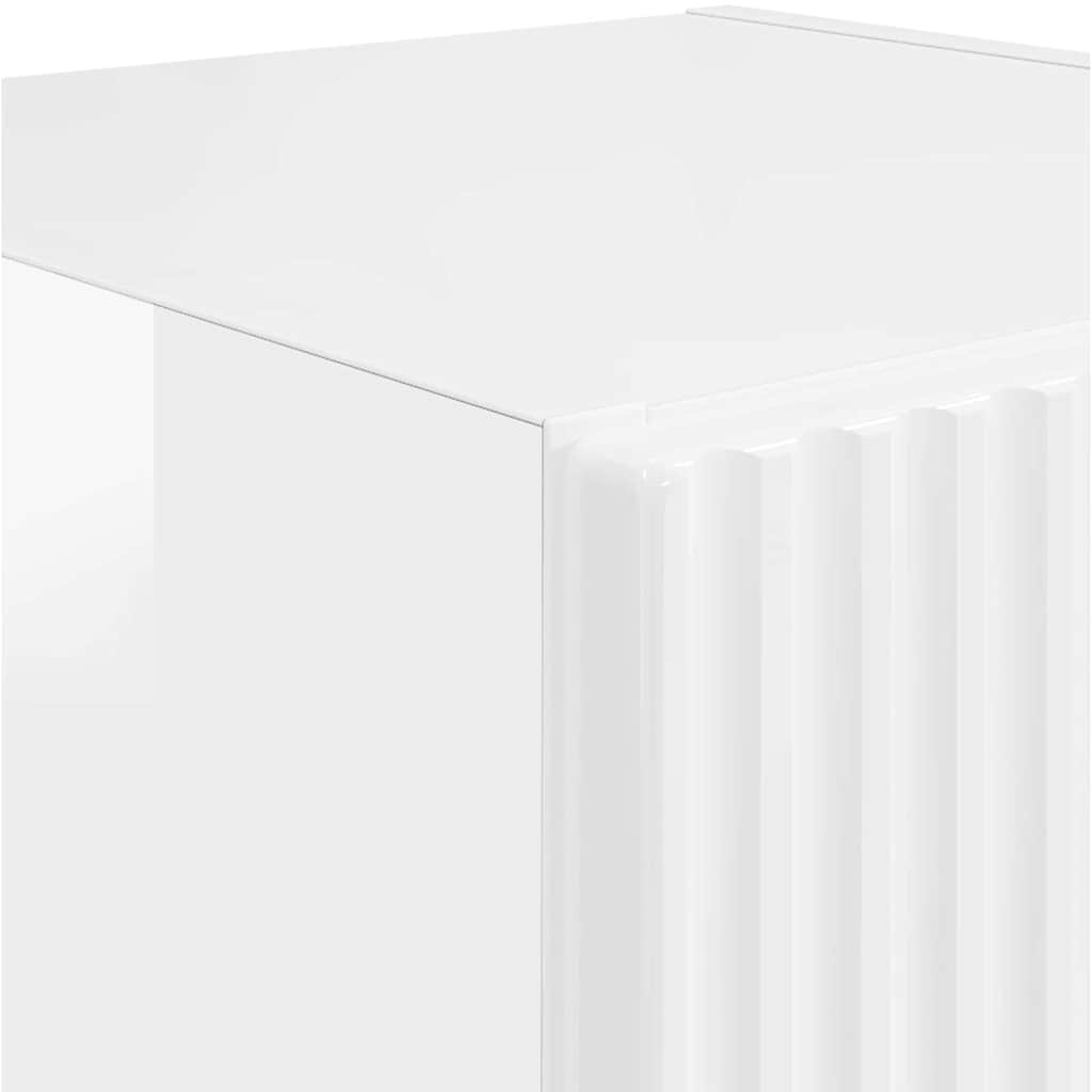 TV vægskab Gloss Hvid 30 x 31 x 100 cm Konstrueret træ