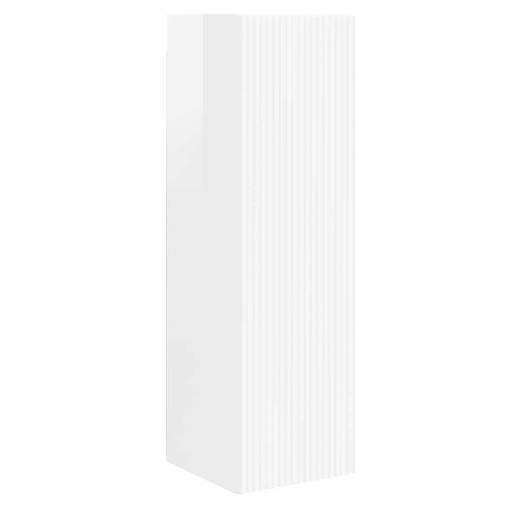 TV vægskab Gloss Hvid 30 x 31 x 100 cm Konstrueret træ