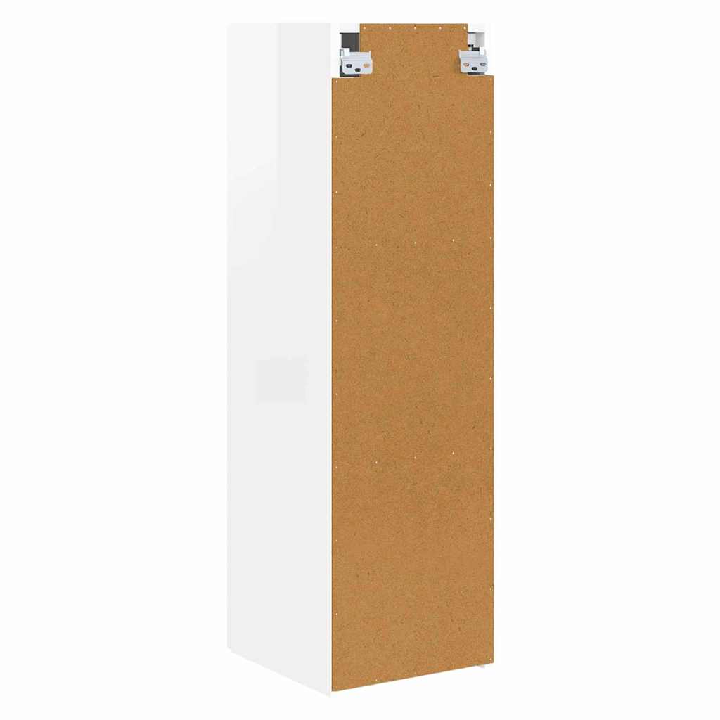TV vægskab Gloss Hvid 30 x 31 x 100 cm Konstrueret træ