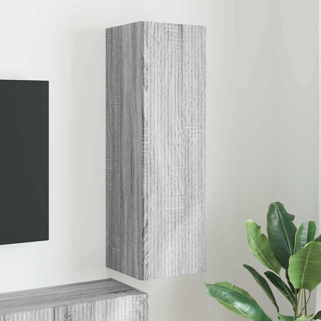 TV vægskab Grå Sonoma 30 x 31 x 100 cm Konstrueret træ