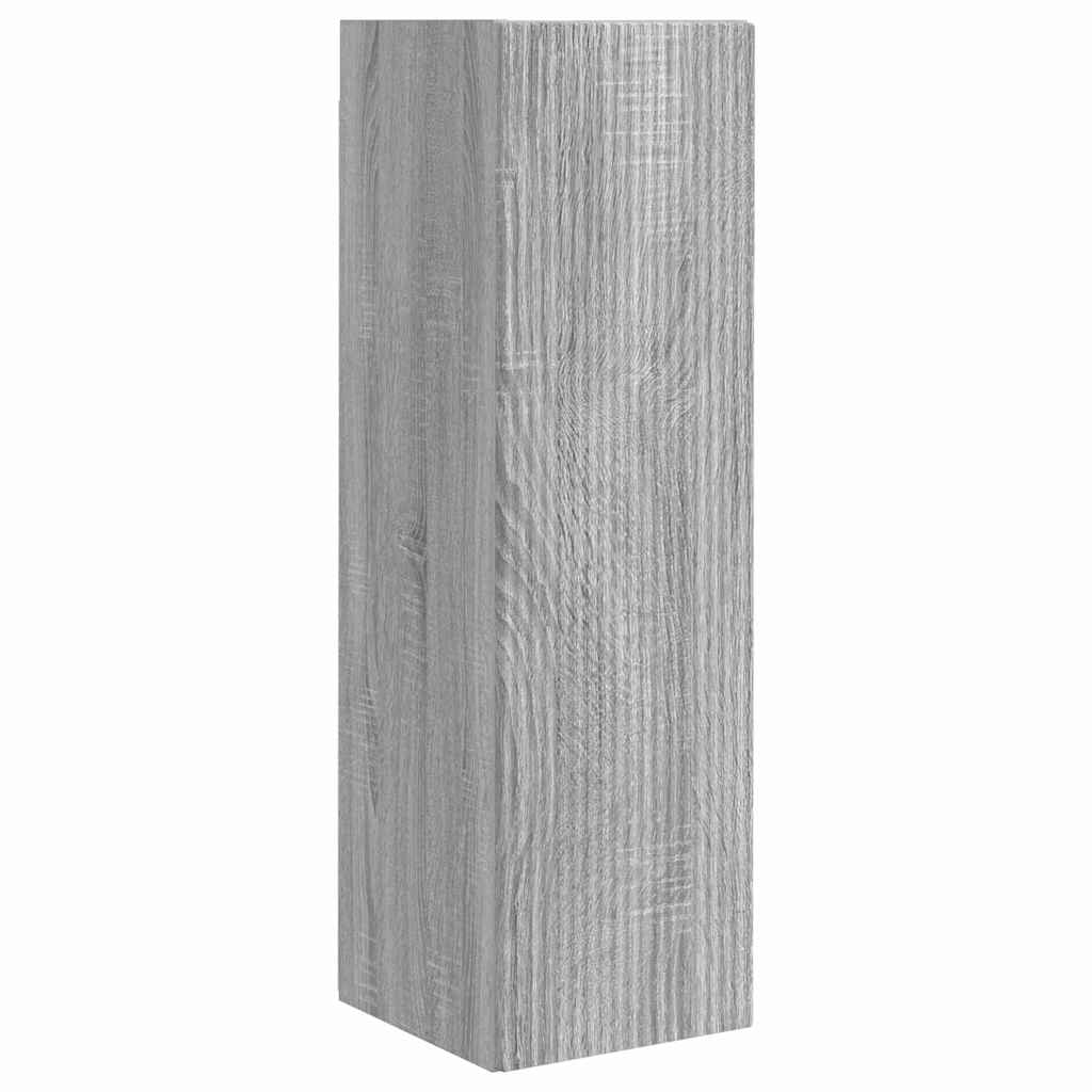 TV vægskab 2 pcs Grå Sonoma 30 x 31 x 100 cm Konstrueret træ