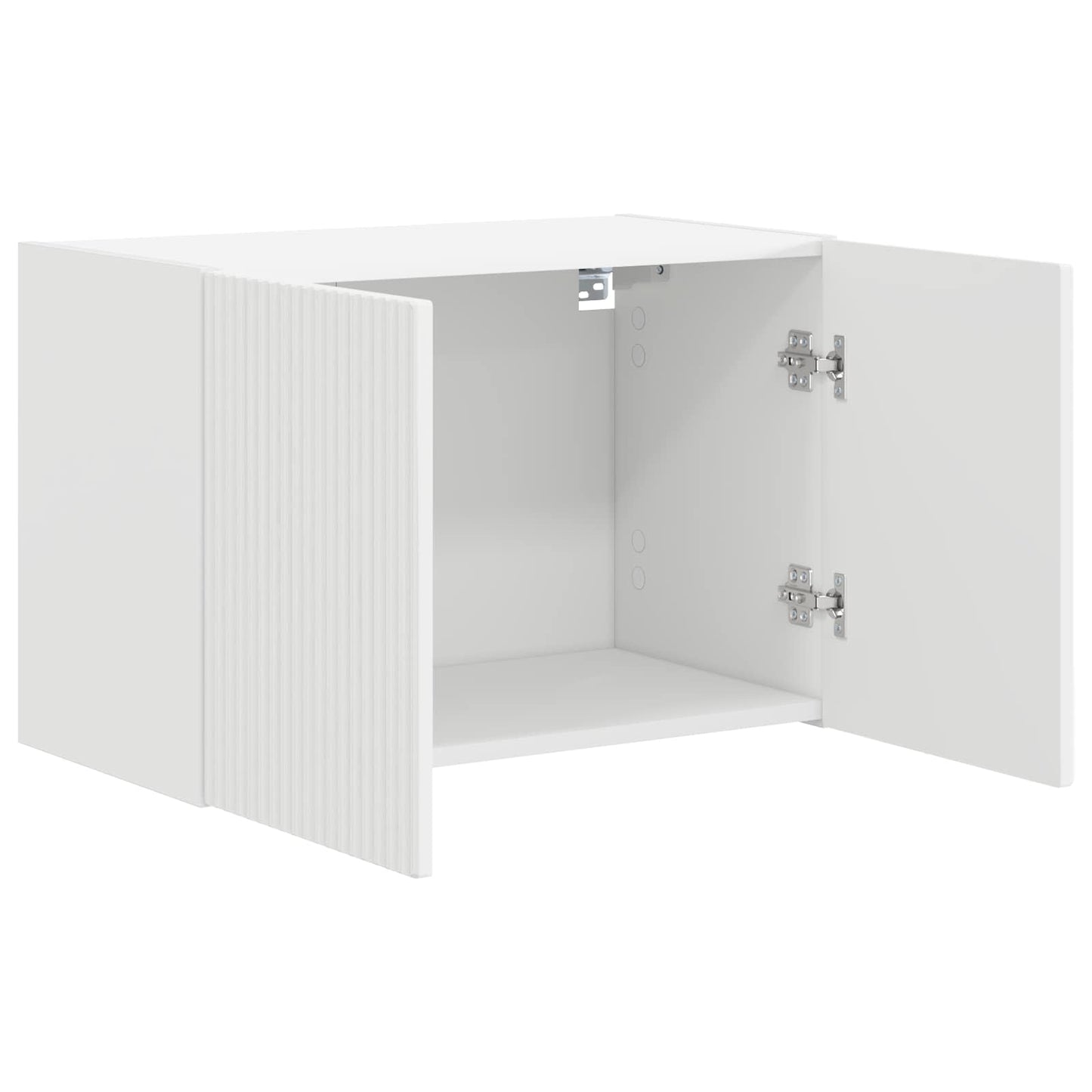TV vægskab Vægmonteret Hvid 59,5 x 31 x 40 cm Konstrueret træ