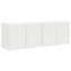 TV vægskab 2 pcs Hvid 59,5 x 31 x 40 cm Konstrueret træ