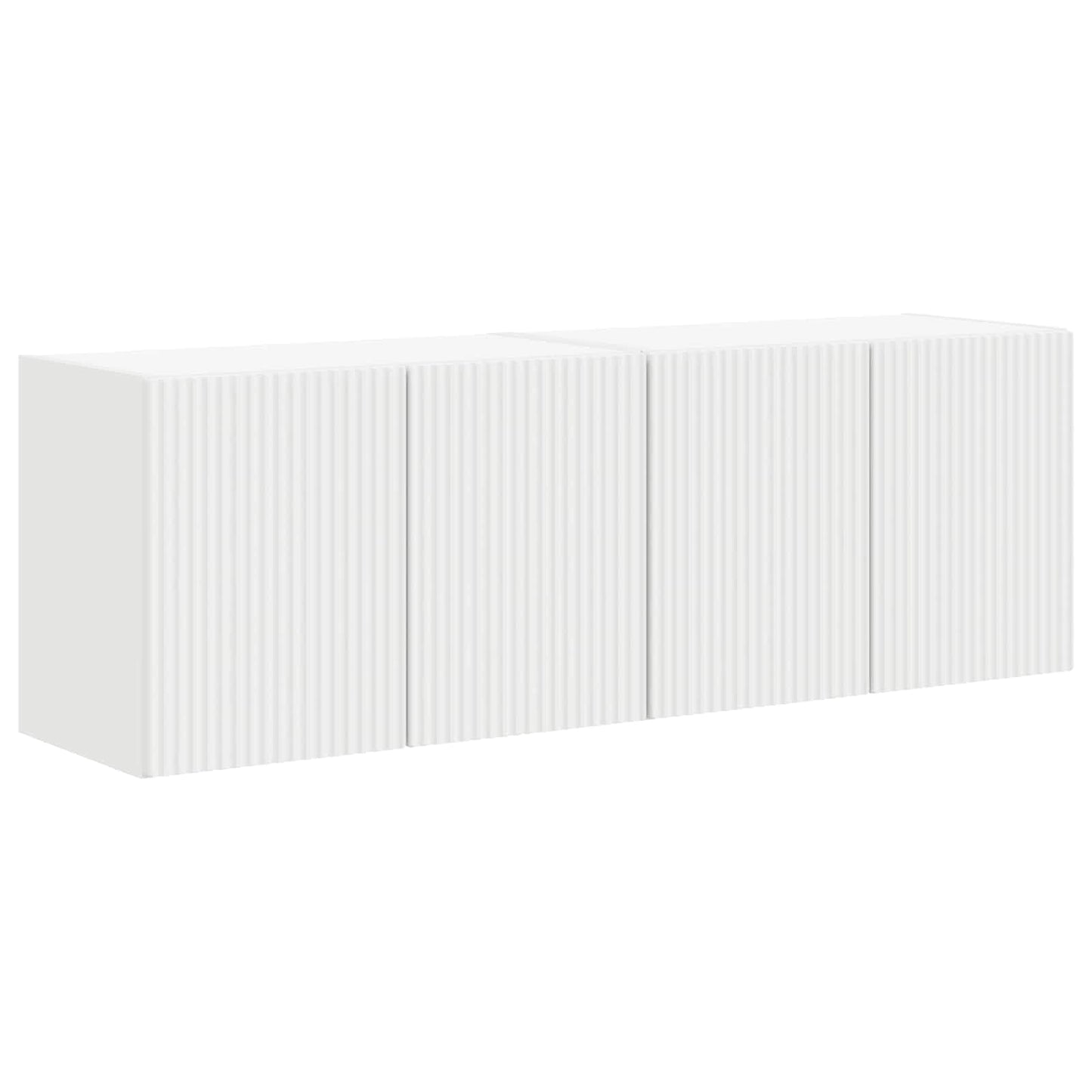 TV vægskab 2 pcs Hvid 59,5 x 31 x 40 cm Konstrueret træ