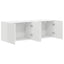 TV vægskab 2 pcs Hvid 59,5 x 31 x 40 cm Konstrueret træ