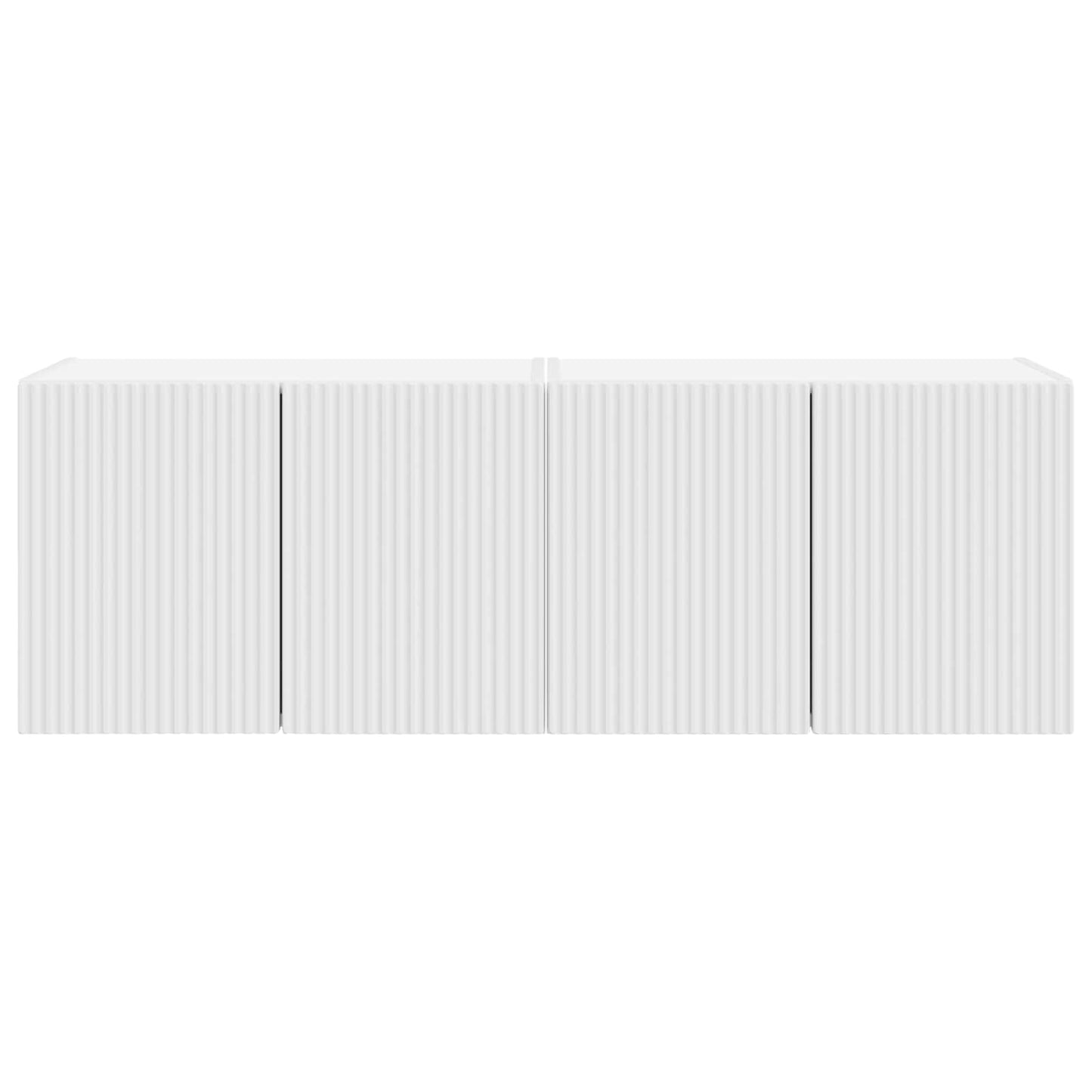 TV vægskab 2 pcs Hvid 59,5 x 31 x 40 cm Konstrueret træ