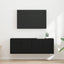 TV vægskab 2 pcs Sort 59,5 x 31 x 40 cm Konstrueret træ