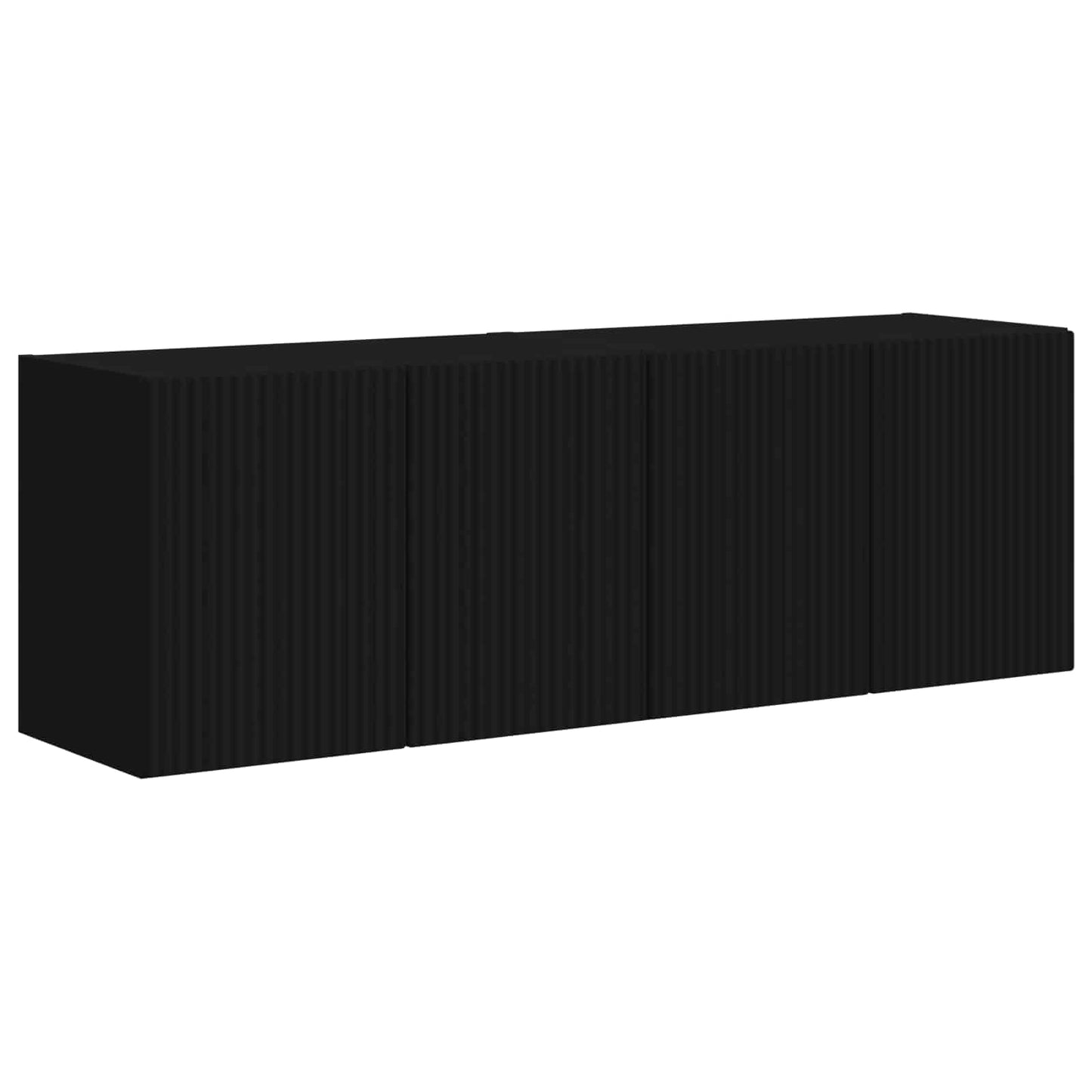 TV vægskab 2 pcs Sort 59,5 x 31 x 40 cm Konstrueret træ
