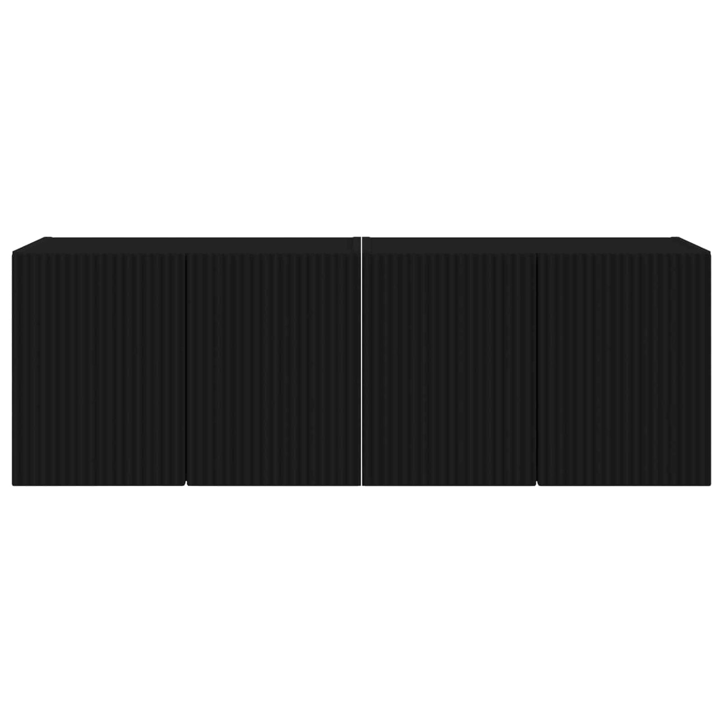 TV vægskab 2 pcs Sort 59,5 x 31 x 40 cm Konstrueret træ