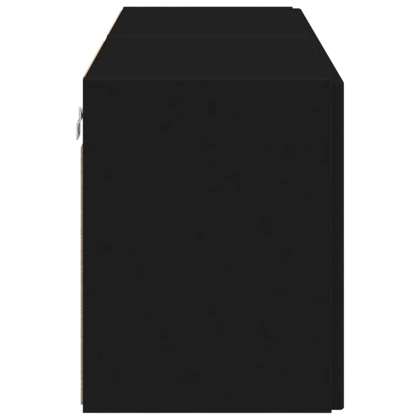TV vægskab 2 pcs Sort 59,5 x 31 x 40 cm Konstrueret træ