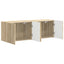 TV vægskab 2 pcs Sonoma eg 59,5 x 31 x 40 cm Konstrueret træ