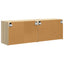 TV vægskab 2 pcs Sonoma eg 59,5 x 31 x 40 cm Konstrueret træ