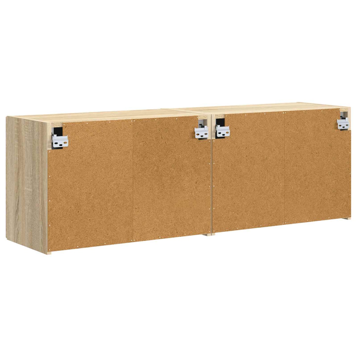 TV vægskab 2 pcs Sonoma eg 59,5 x 31 x 40 cm Konstrueret træ