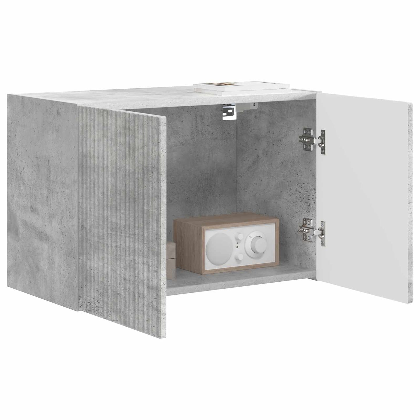 TV vægskab Beton Grå 59,5 x 31 x 40 cm Konstrueret træ