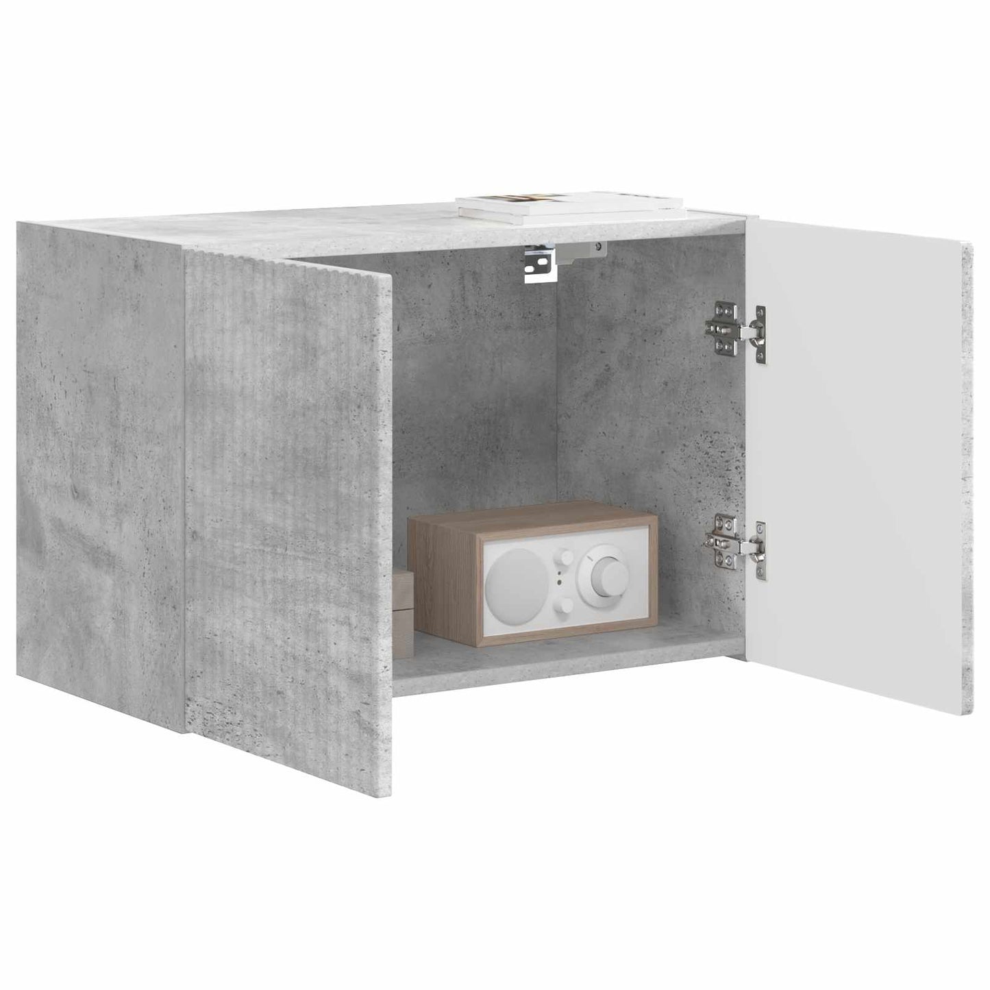 TV vægskab Beton Grå 59,5 x 31 x 40 cm Konstrueret træ