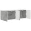 TV vægskab 2 pcs Beton Grå 59,5 x 31 x 40 cm Konstrueret træ