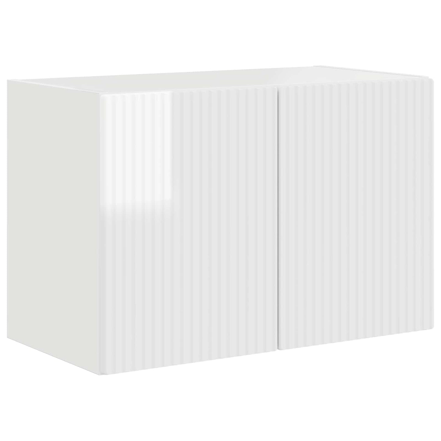 TV vægskab Høj gloss hvid 59,5 x 31 x 40 cm Konstrueret træ