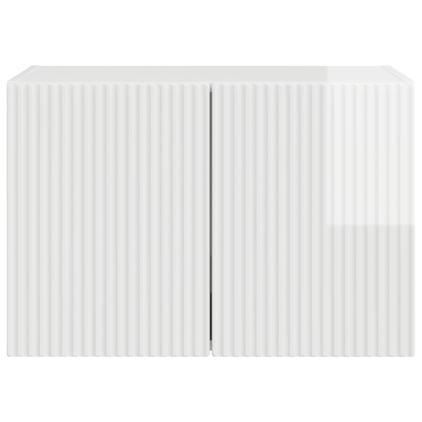 TV vægskab Høj gloss hvid 59,5 x 31 x 40 cm Konstrueret træ