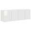 TV vægskab Vægmonteret 2 pcs Høj gloss hvid 59,5 x 31 x 40 cm