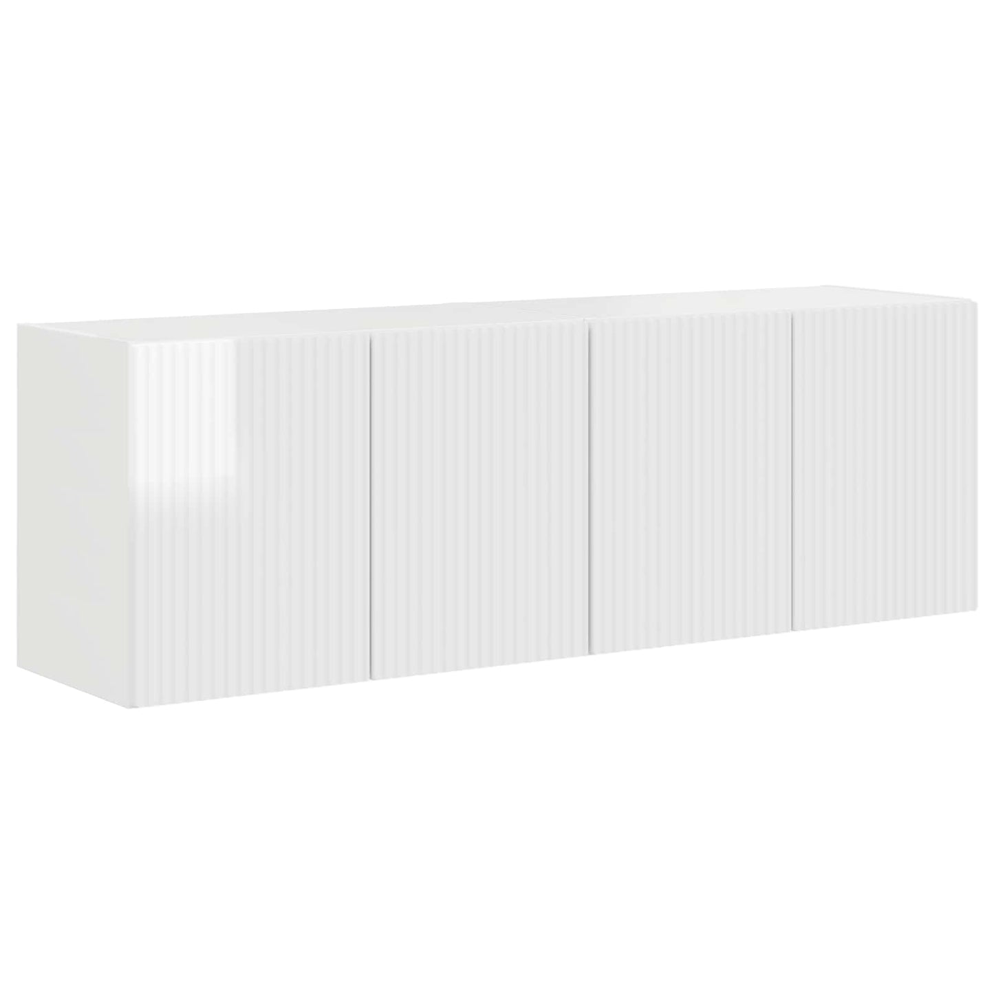 TV vægskab Vægmonteret 2 pcs Høj gloss hvid 59,5 x 31 x 40 cm