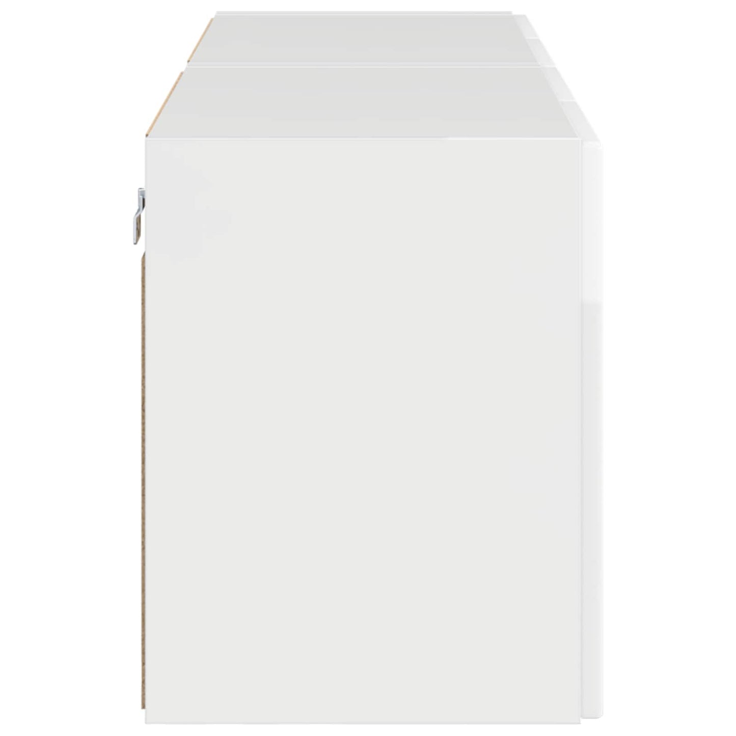 TV vægskab Vægmonteret 2 pcs Høj gloss hvid 59,5 x 31 x 40 cm
