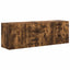 TV vægskab 2 pcs Røget eg 59,5 x 31 x 40 cm Konstrueret træ