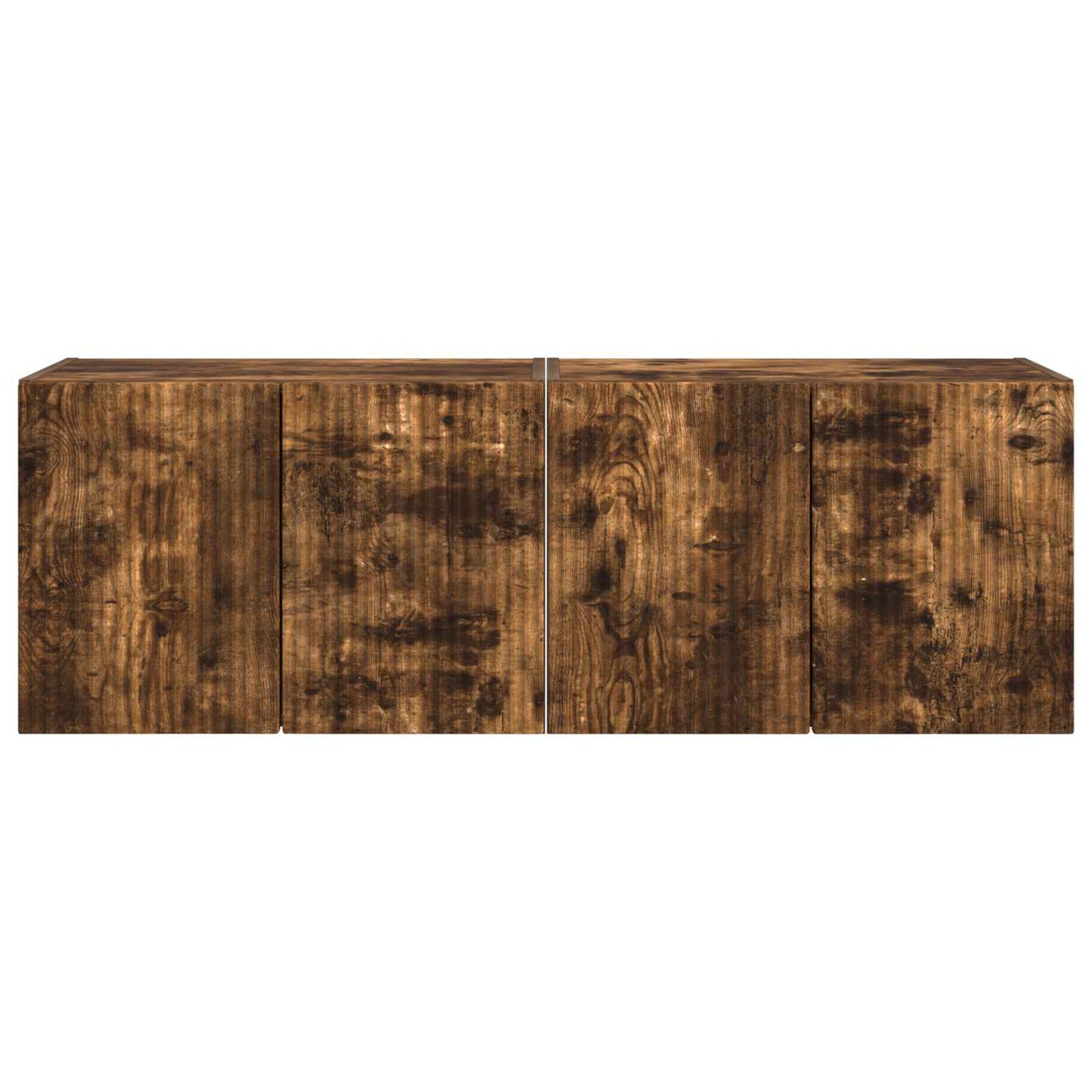 TV vægskab 2 pcs Røget eg 59,5 x 31 x 40 cm Konstrueret træ