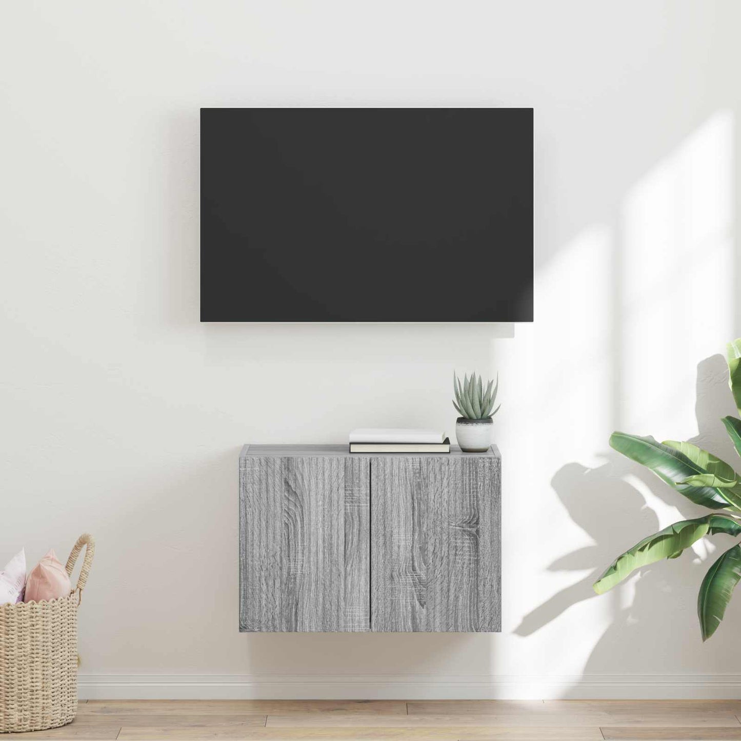 TV vægskab Grå Sonoma 59,5 x 31 x 40 cm Konstrueret træ