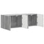 TV vægskab 2 pcs Grå Sonoma 59,5 x 31 x 40 cm Konstrueret træ