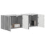 TV vægskab 2 pcs Grå Sonoma 59,5 x 31 x 40 cm Konstrueret træ