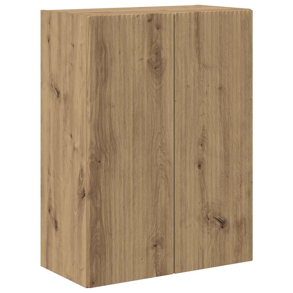 TV vægskab Vægmonteret Hvid 59,5 x 31 x 60 cm Konstrueret træ
