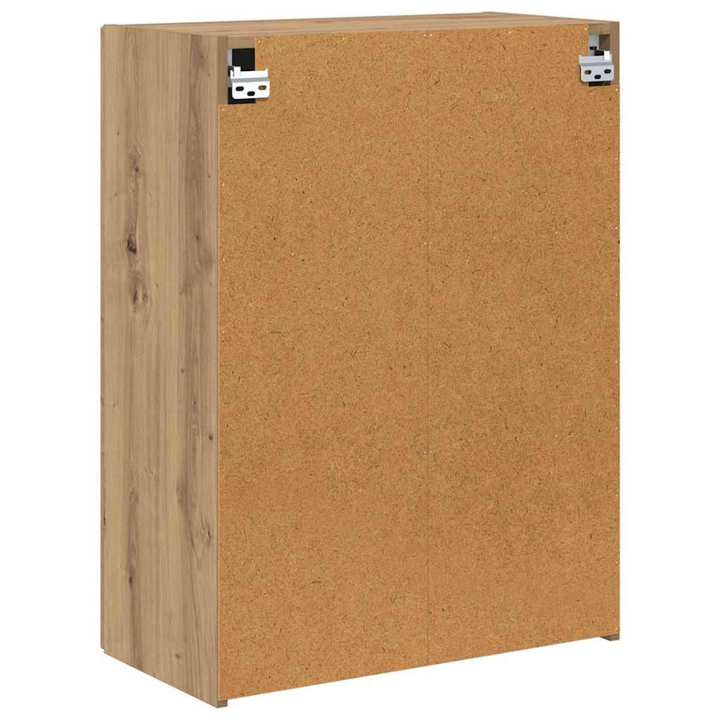 TV vægskab Vægmonteret Hvid 59,5 x 31 x 60 cm Konstrueret træ