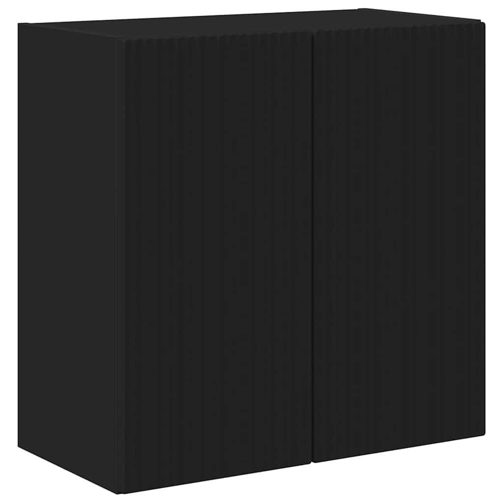 TV vægskab Vægmonteret Sort 59,5 x 31 x 60 cm Konstrueret træ
